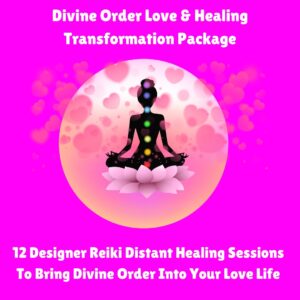 Divine Order Love Transformation Package of 12 Distant Reiki Healing sessions to bring divine order into your love life.