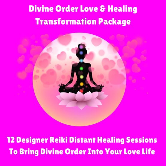 Divine Order Love Transformation Package of 12 Distant Reiki Healing sessions to bring divine order into your love life.