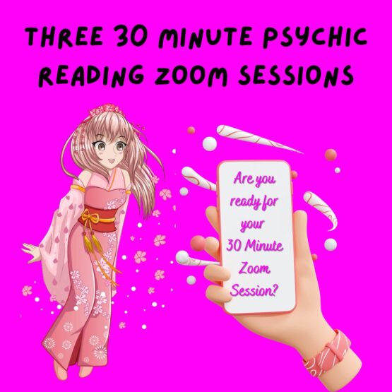 Psychic Readings On Zoom -Three 30 Minute Sessions covering all juicy topics-love, money, career and beyond through spirit tapping (like automatic writing).