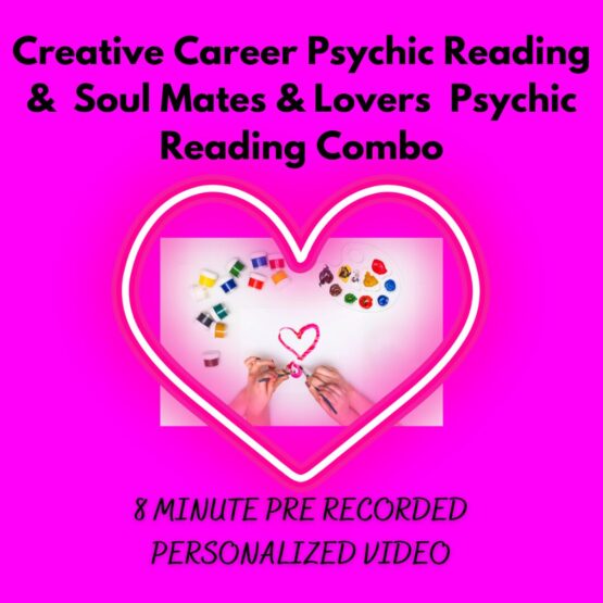 8 Minute Pre Recorded Persobalized Video Creative Career Psychic Reading & Soul Mates & Lovers Psychic Love Reading Combo