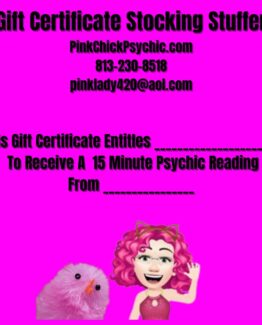 Holiday Gift Certificate Stocking Stuffer- 15 Minute Psychic Readiing by Phone