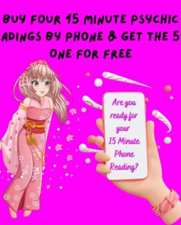 A Happy girl excited about buying four 15 minute Psychic readings by phone readings and getting a 5th phone reading for free