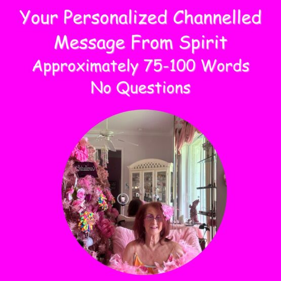 Hot pink background with Linda Pink Chick Psychic sitting next to her pink tree in the pink portal of love. As a psychic medium, I will channel a personalized message from Spirit for you. These are Spirit guided messages that will reach you in perfect divine timing.