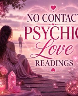 No contact psychic love reading.s by email - A woman sitting and waiting for her man. Pink Background