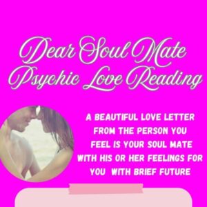 Dear Soul Mate - A lchanneled love letter from your soul mate. Hot pink background.